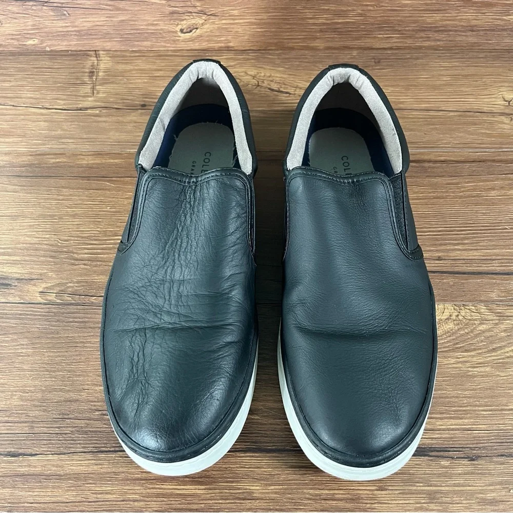 Cole Haan ‘Falmouth’ Black‎ Leather Slip-On Loafers Shoes Men’s Size 11